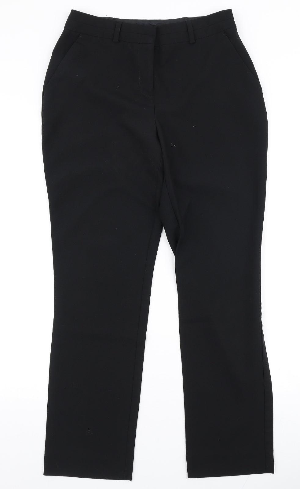 Dunnes Stores Womens Black  Polyester Dress Pants Trousers Size 8 L28 in Regular Zip