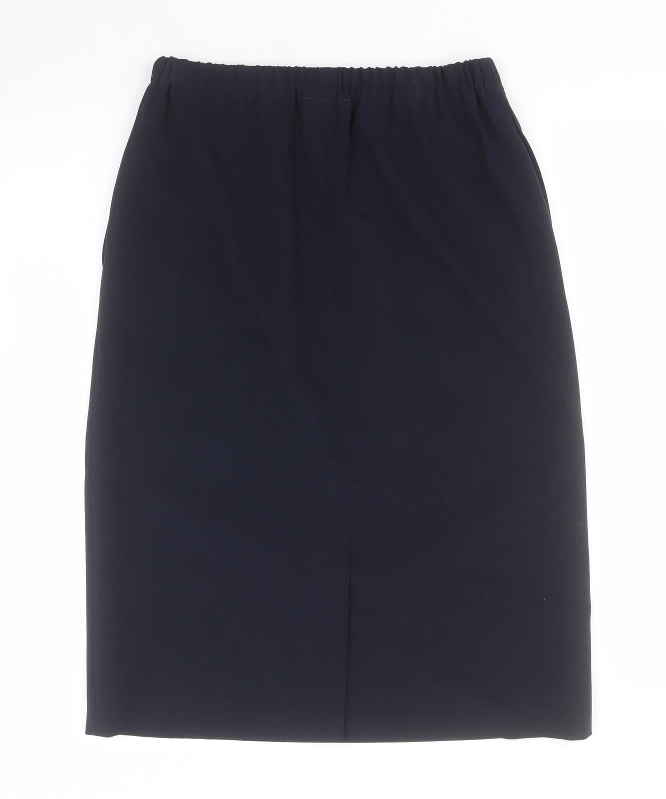 Habella Womens Blue  Polyester Straight & Pencil Skirt Size 12