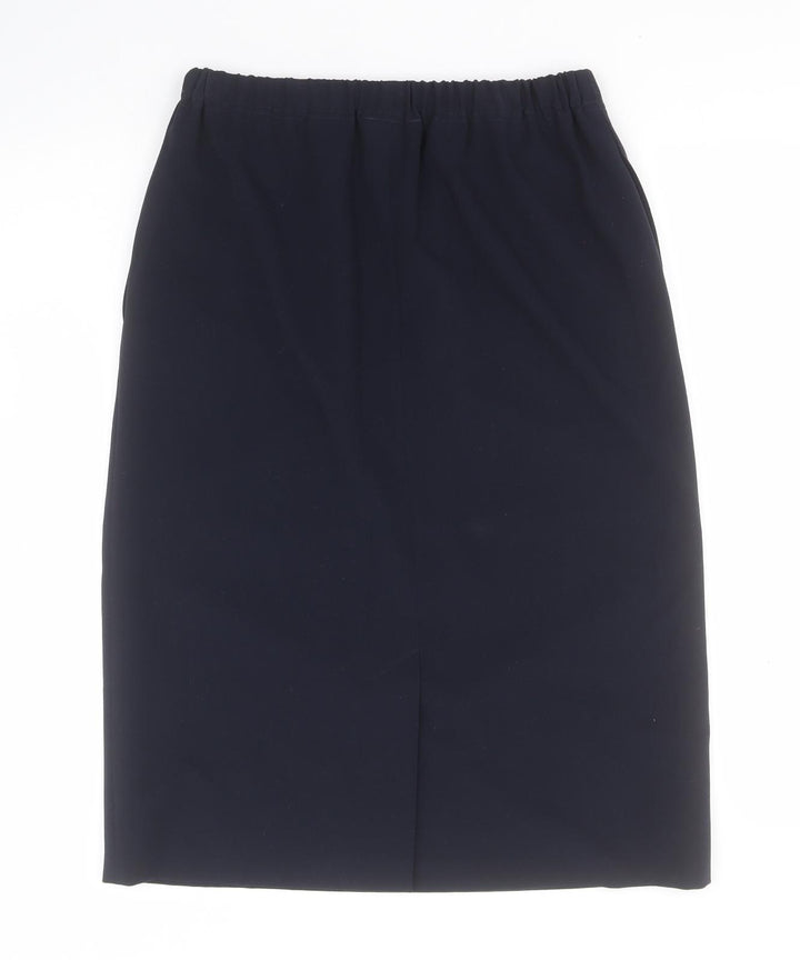 Habella Womens Blue  Polyester Straight & Pencil Skirt Size 12