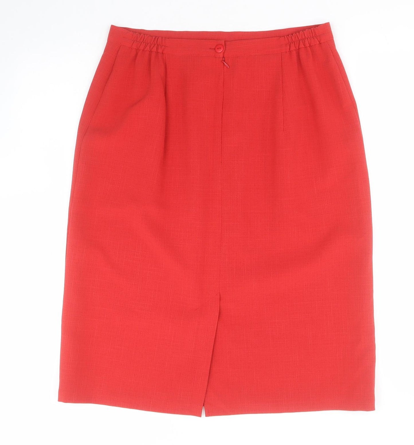 Refa Womens Red  Polyester Straight & Pencil Skirt Size 16   Zip