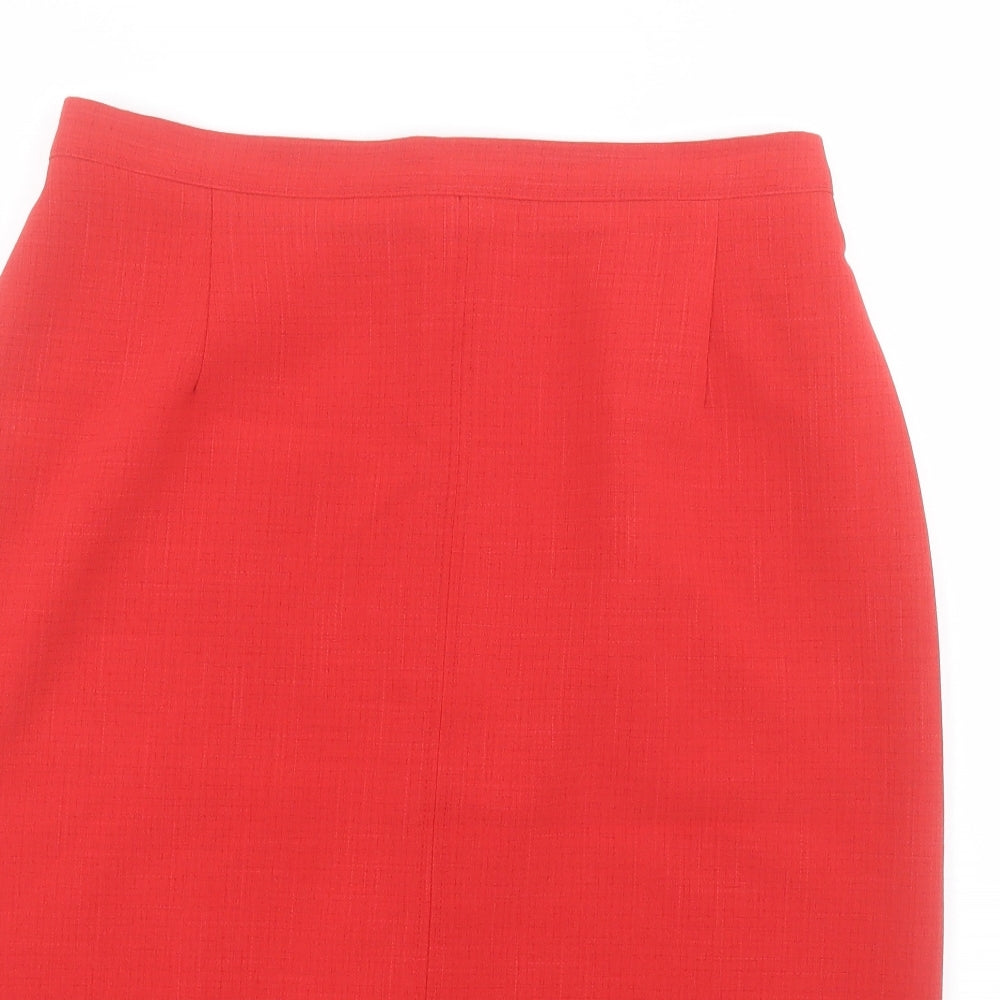 Refa Womens Red  Polyester Straight & Pencil Skirt Size 16   Zip