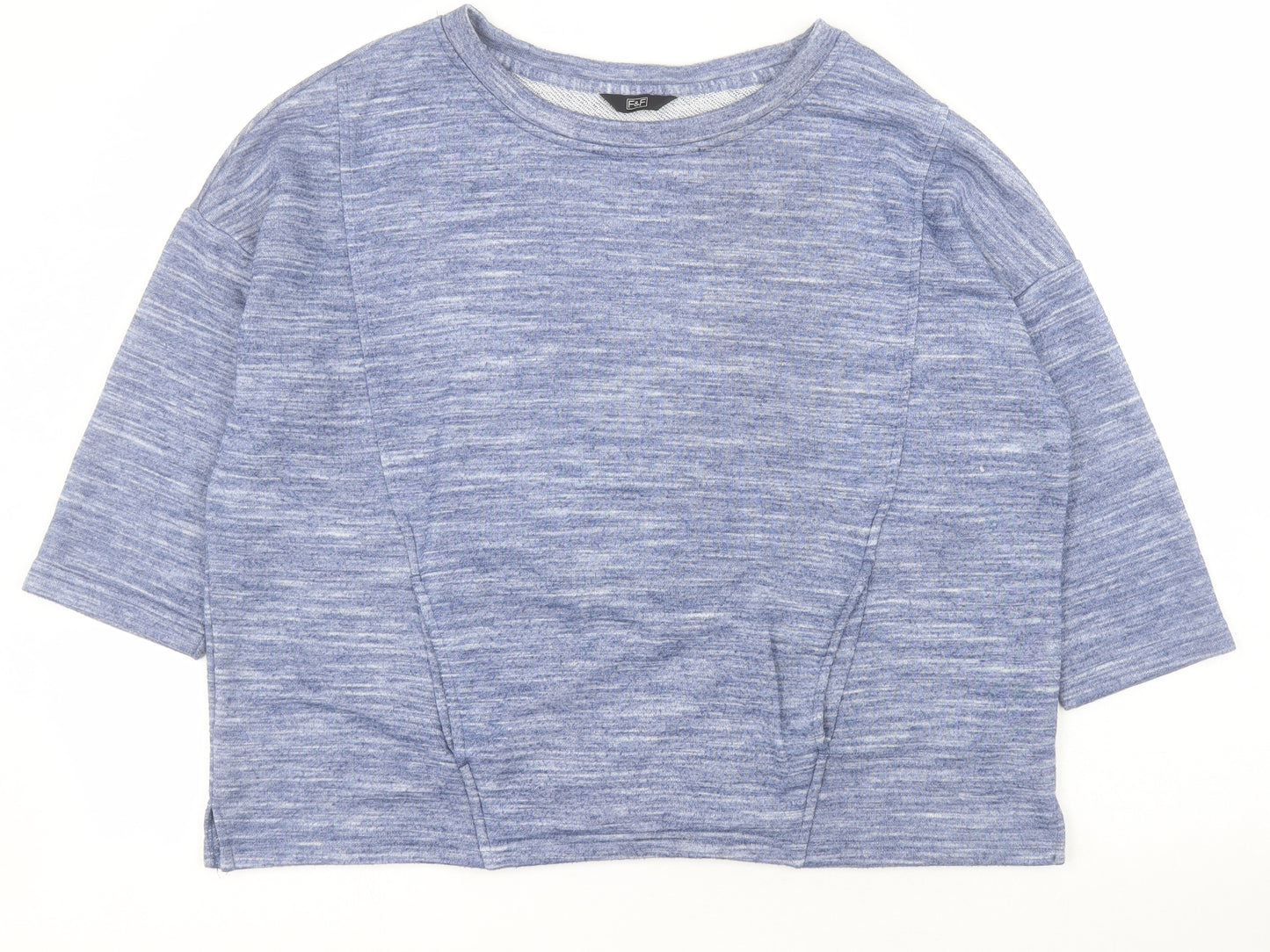F&F Womens Blue  Polyester Pullover Sweatshirt Size 14  Pullover