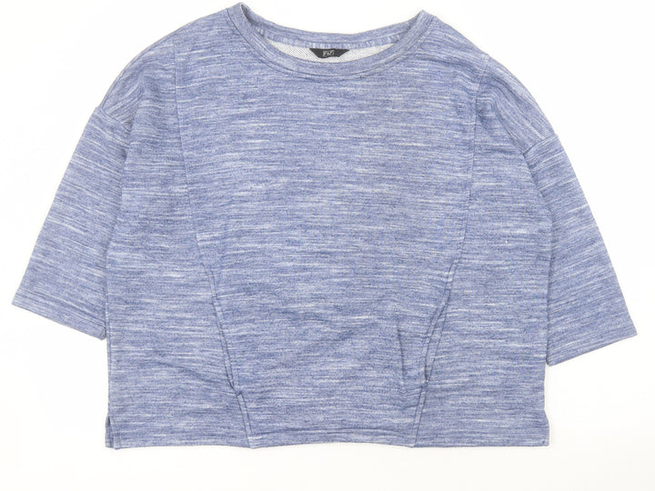 F&F Womens Blue  Polyester Pullover Sweatshirt Size 14  Pullover