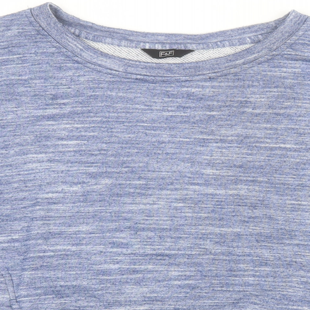 F&F Womens Blue  Polyester Pullover Sweatshirt Size 14  Pullover