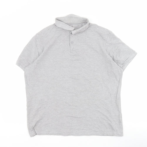 Primark Womens Grey  Cotton Basic Polo Size XL Collared