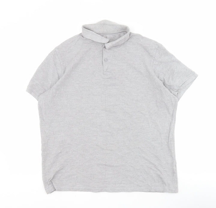 Primark Womens Grey  Cotton Basic Polo Size XL Collared