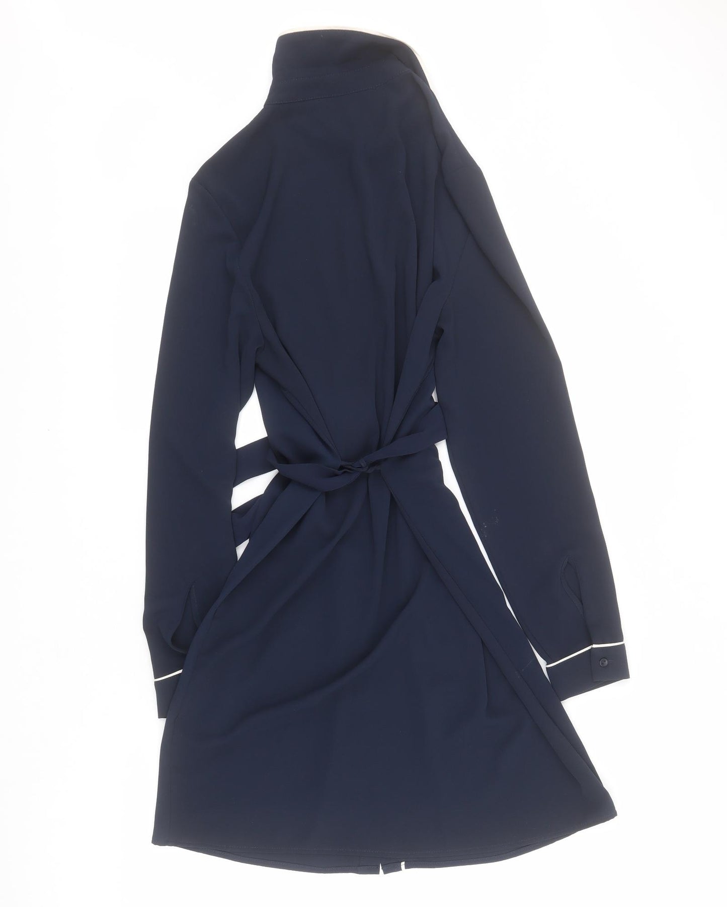 George Womens Blue  Polyester Shirt Dress  Size 12  Collared Button