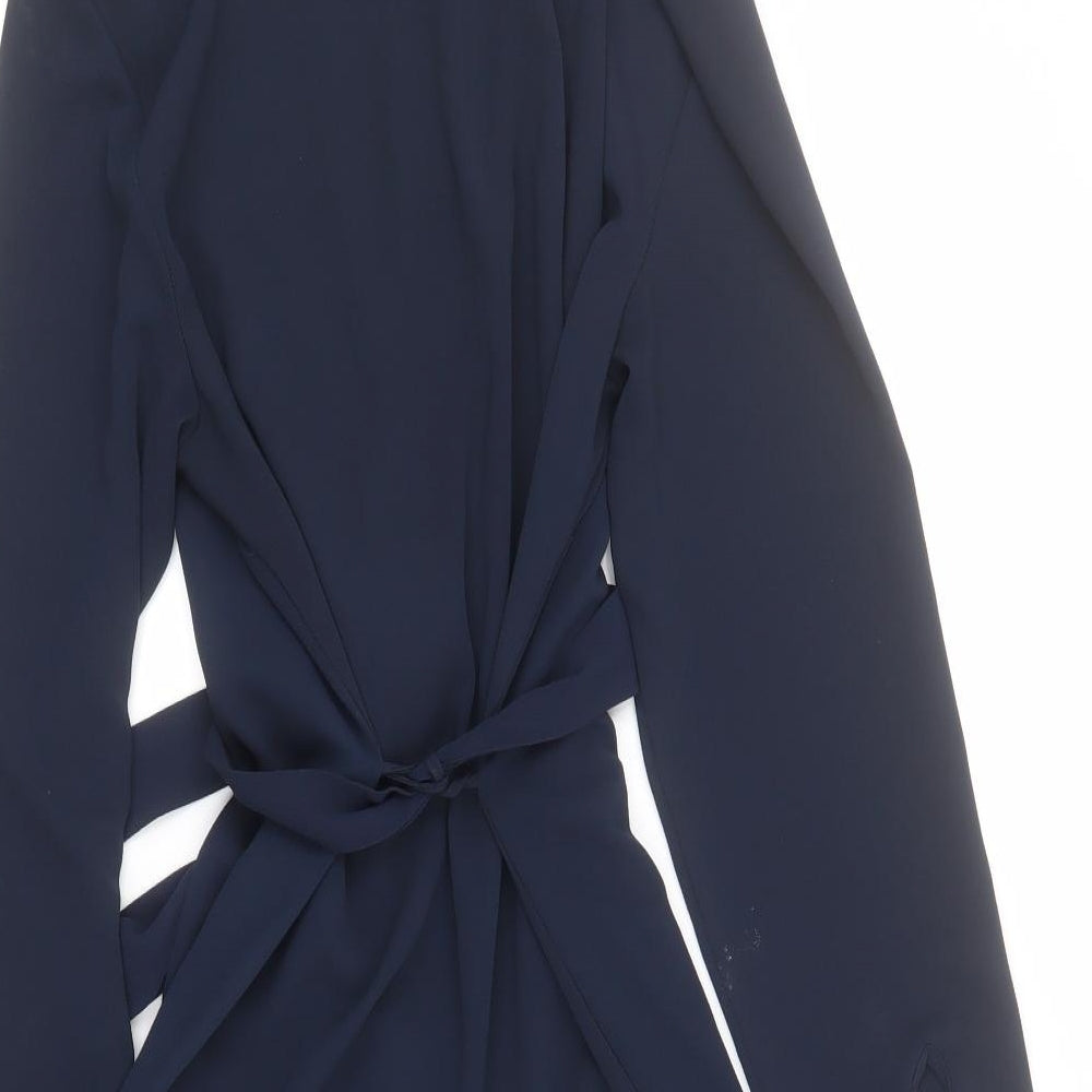 George Womens Blue  Polyester Shirt Dress  Size 12  Collared Button