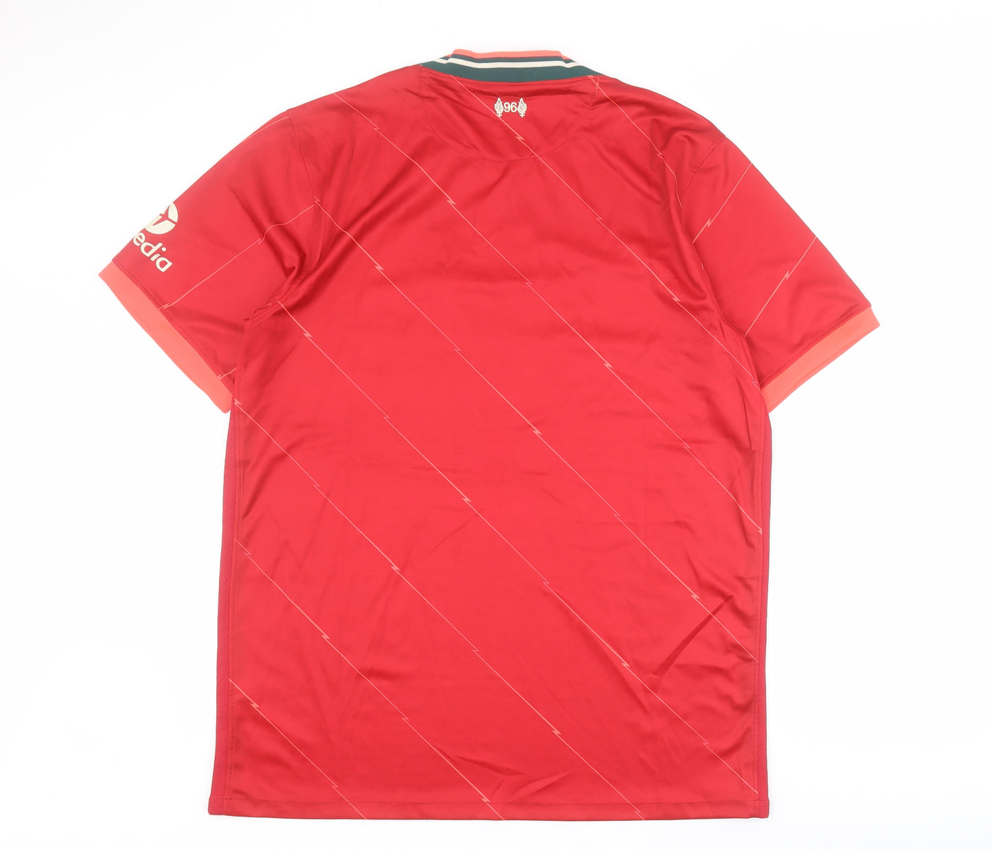 Nike Mens Red  Polyester  T-Shirt Size 2XL Round Neck  - Liverpool FC