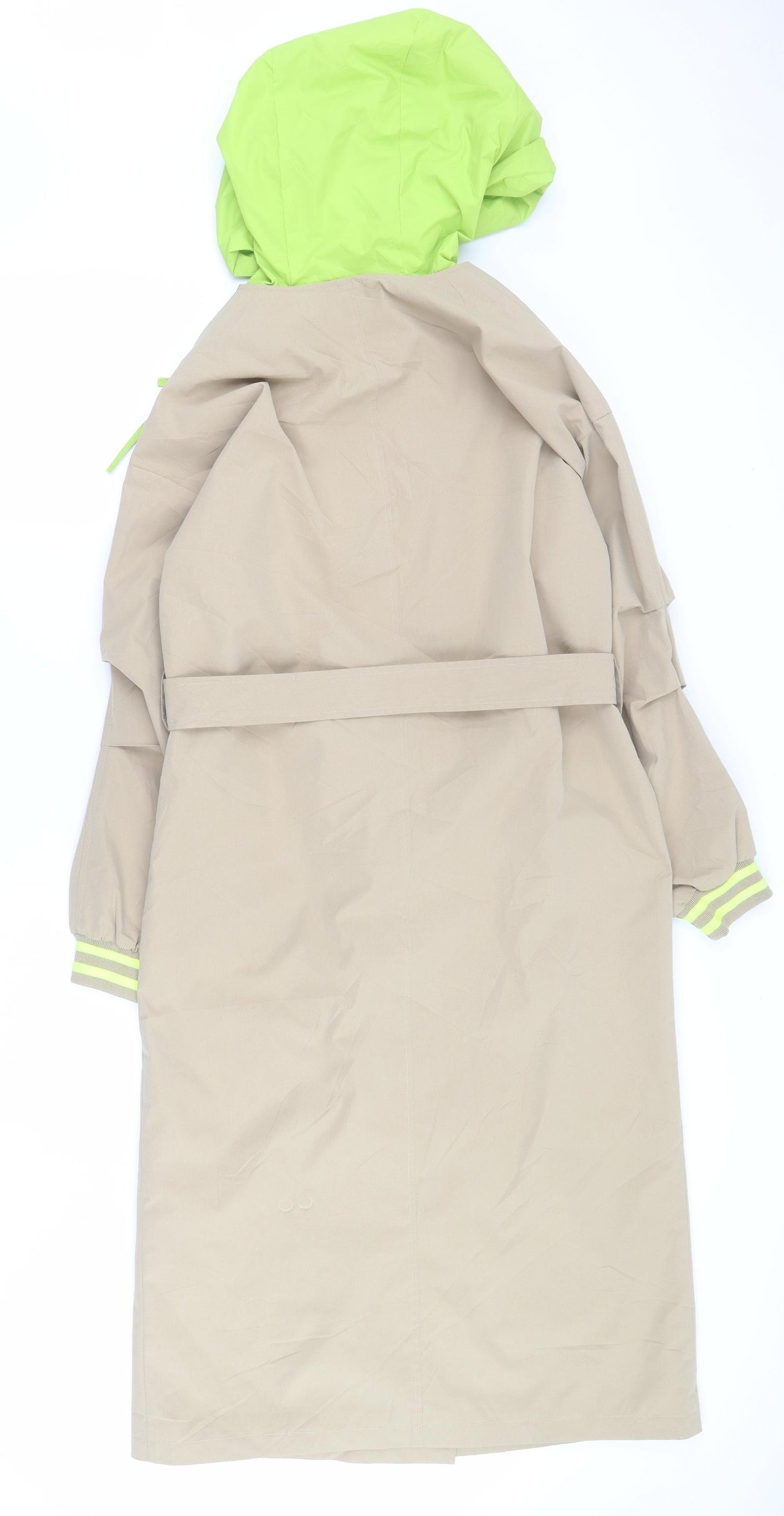 Missguided Womens Brown   Trench Coat Coat Size M  Zip