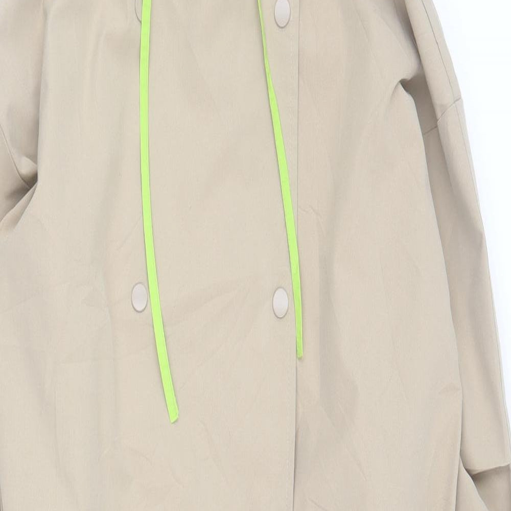 Missguided Womens Brown   Trench Coat Coat Size M  Zip