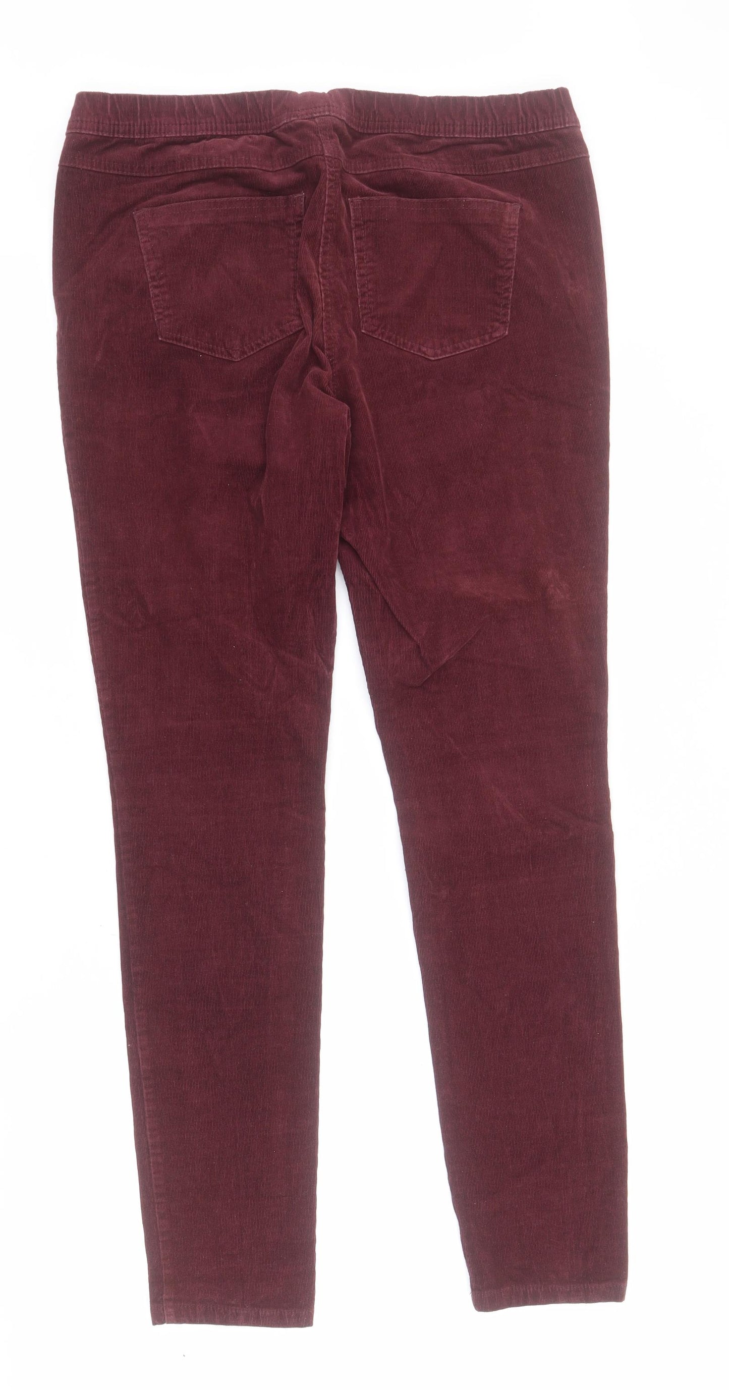 F&F Womens Red  Cotton Skinny Jeans Size 14 L29 in Regular