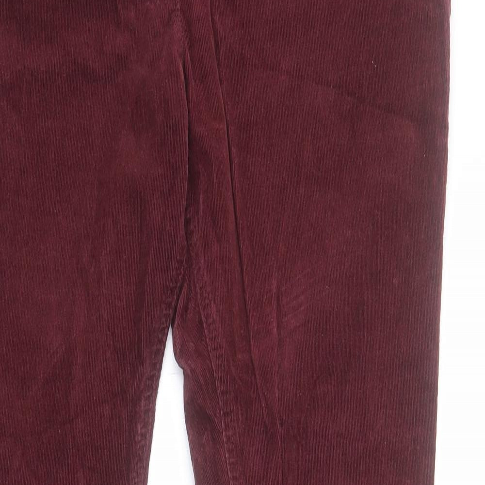 F&F Womens Red  Cotton Skinny Jeans Size 14 L29 in Regular