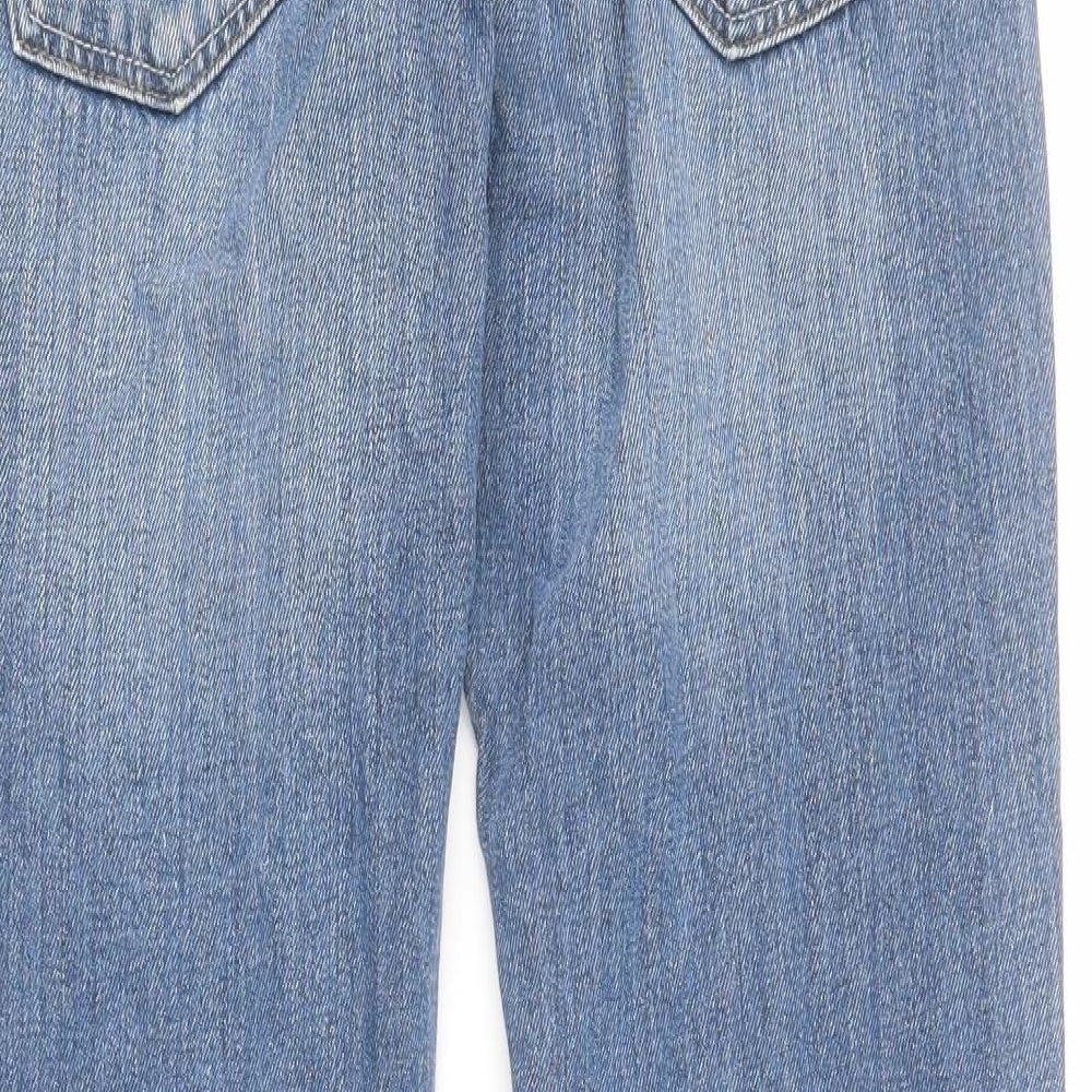 Crosshatch Mens Blue  Cotton Straight Jeans Size S L28 in Regular Button