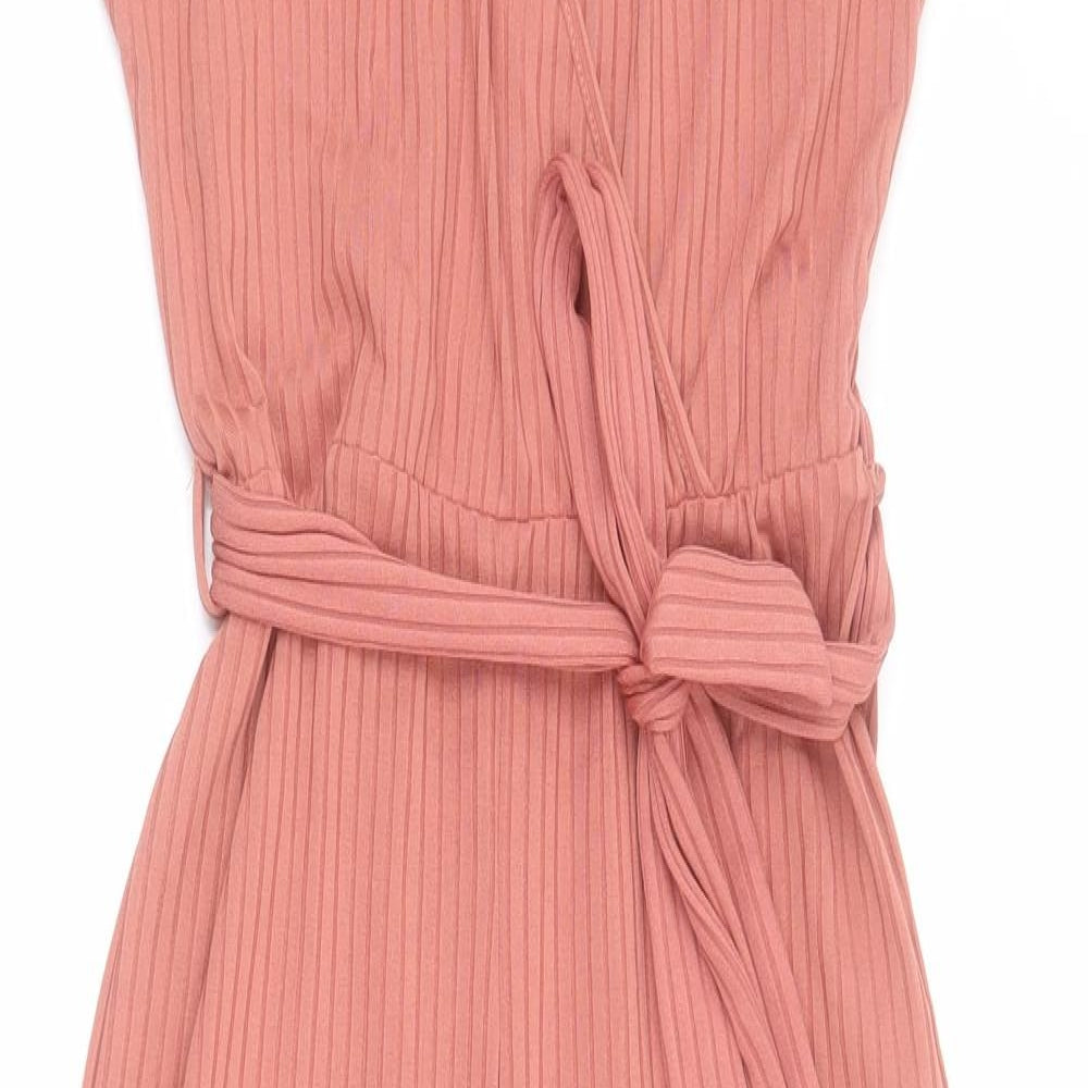 Primark Womens Pink  Elastane Jumpsuit One-Piece Size 8 L21 in Pullover