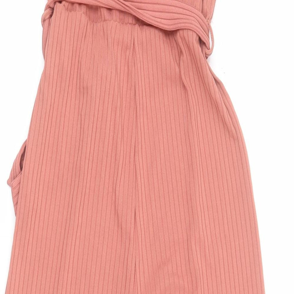 Primark Womens Pink  Elastane Jumpsuit One-Piece Size 8 L21 in Pullover