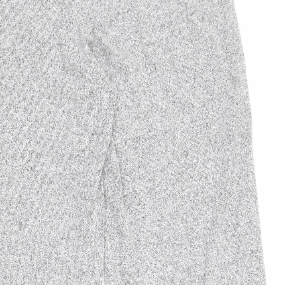 George Womens Grey Solid Polyester Top Lounge Pants Size 12