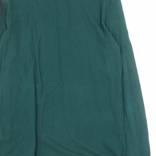 Topman Mens Green  Cotton  Polo Size L Collared Button