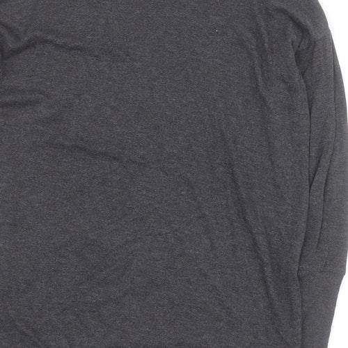 Topshop Womens Grey V-Neck  Polyester Pullover Jumper Size 6