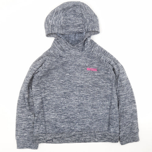 Regatta Girls Grey  100% Polyester Pullover Hoodie Size 11-12 Years  Pullover