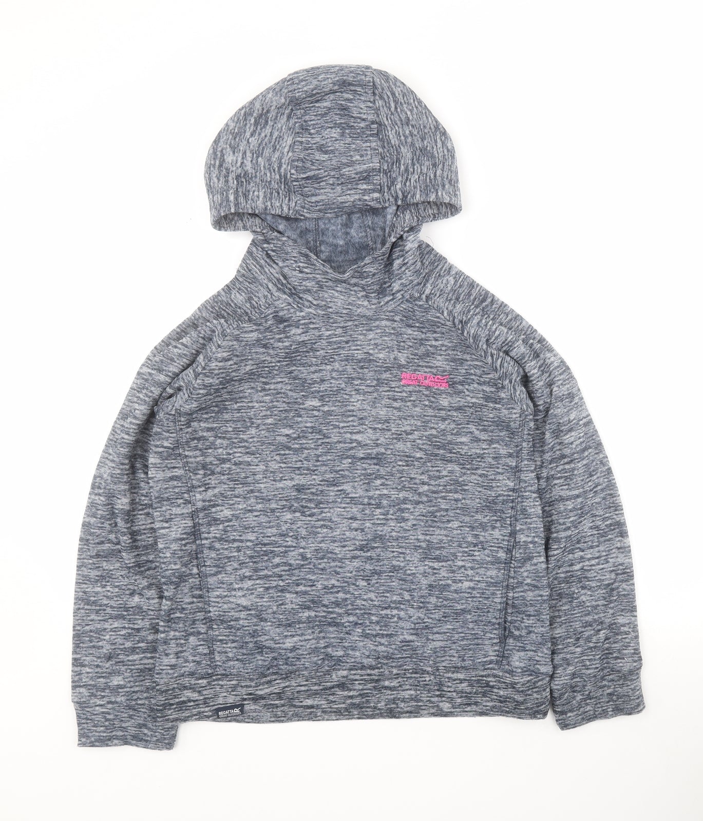 Regatta Girls Grey  100% Polyester Pullover Hoodie Size 11-12 Years  Pullover
