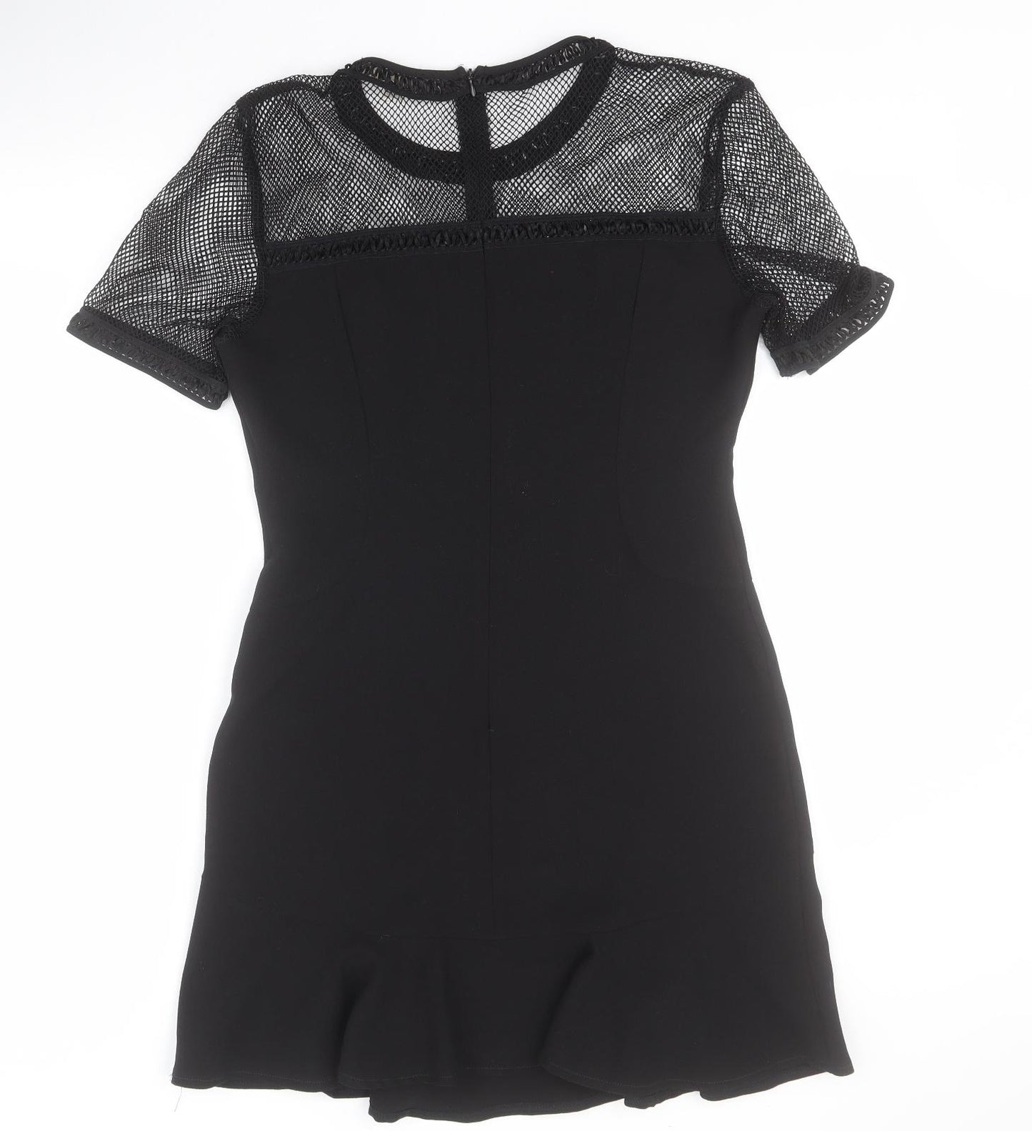 Just Addict Womens Black  Polyester A-Line  Size M  Round Neck Zip