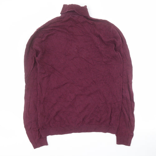 ASOS Womens Red Roll Neck  100% Cotton Pullover Jumper Size S