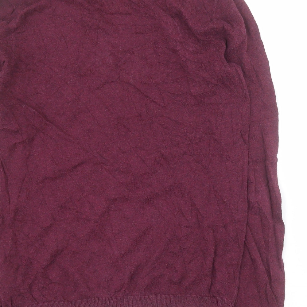 ASOS Womens Red Roll Neck  100% Cotton Pullover Jumper Size S