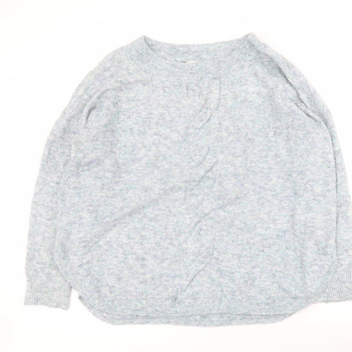 Marks and Spencer Womens Blue Round Neck  Acrylic Pullover Jumper Size 12