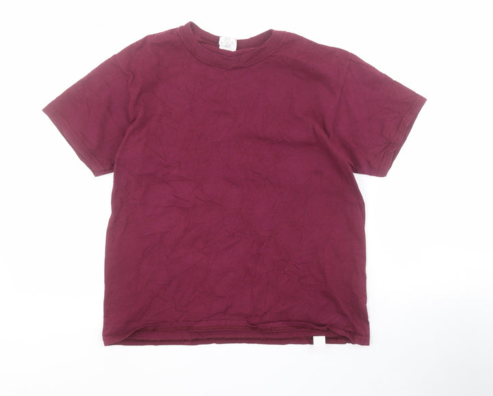 Gildan Boys Red Cotton Pullover T-Shirt Size M Crew Neck Pullover - Harry Potter