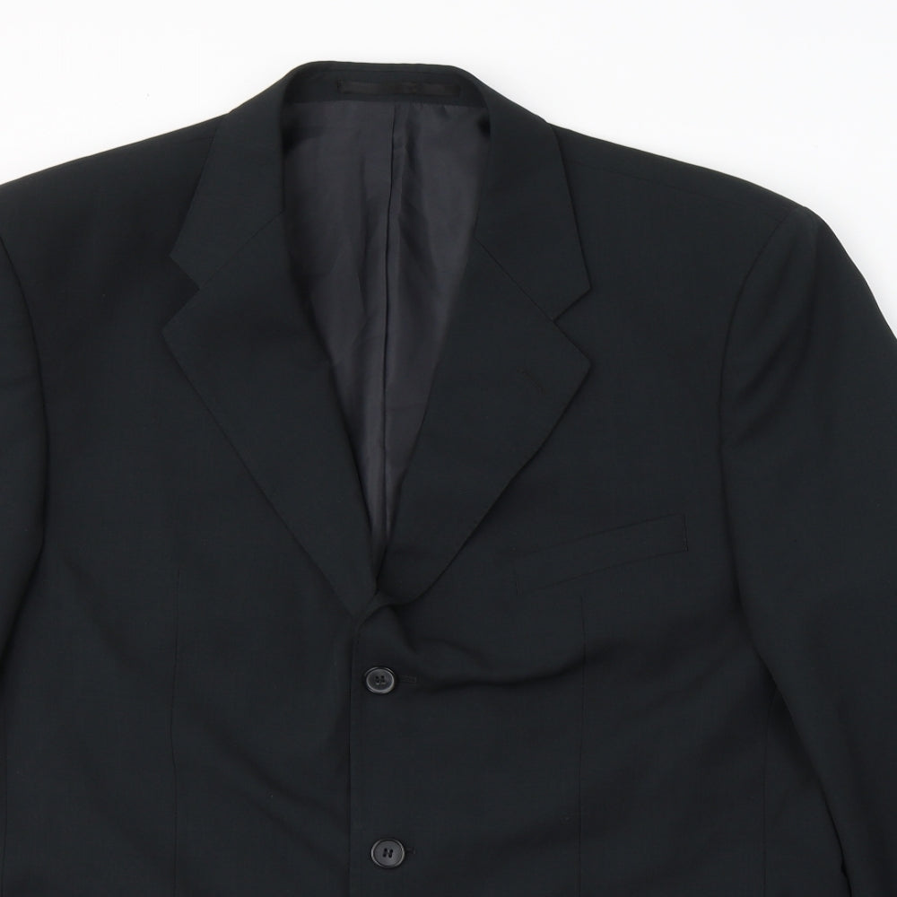 West Brook Mens Black  Polyester Jacket Suit Jacket Size XL