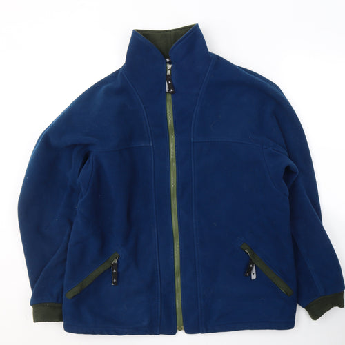 Made in England Mens Blue  Polyester Full Zip Sweatshirt Size XS