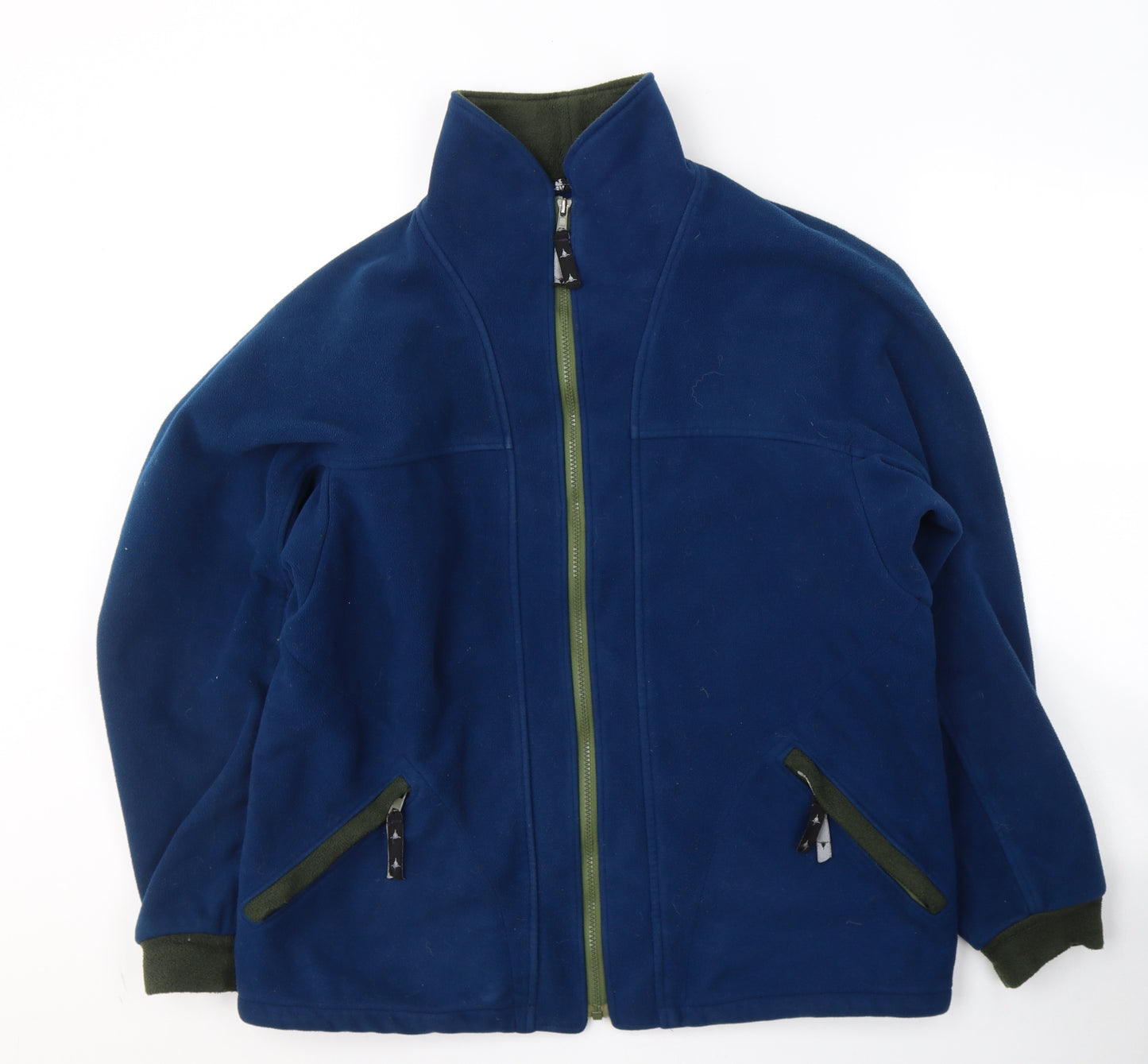 Made in England Mens Blue  Polyester Full Zip Sweatshirt Size XS