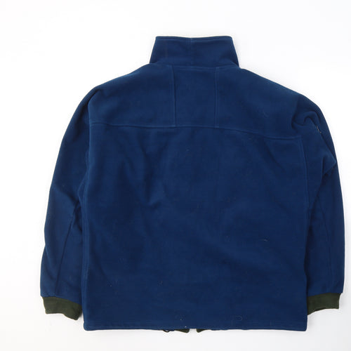 Made in England Mens Blue  Polyester Full Zip Sweatshirt Size XS