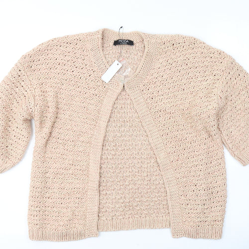 George Womens Pink Round Neck  Acrylic Cape Jumper Size 10