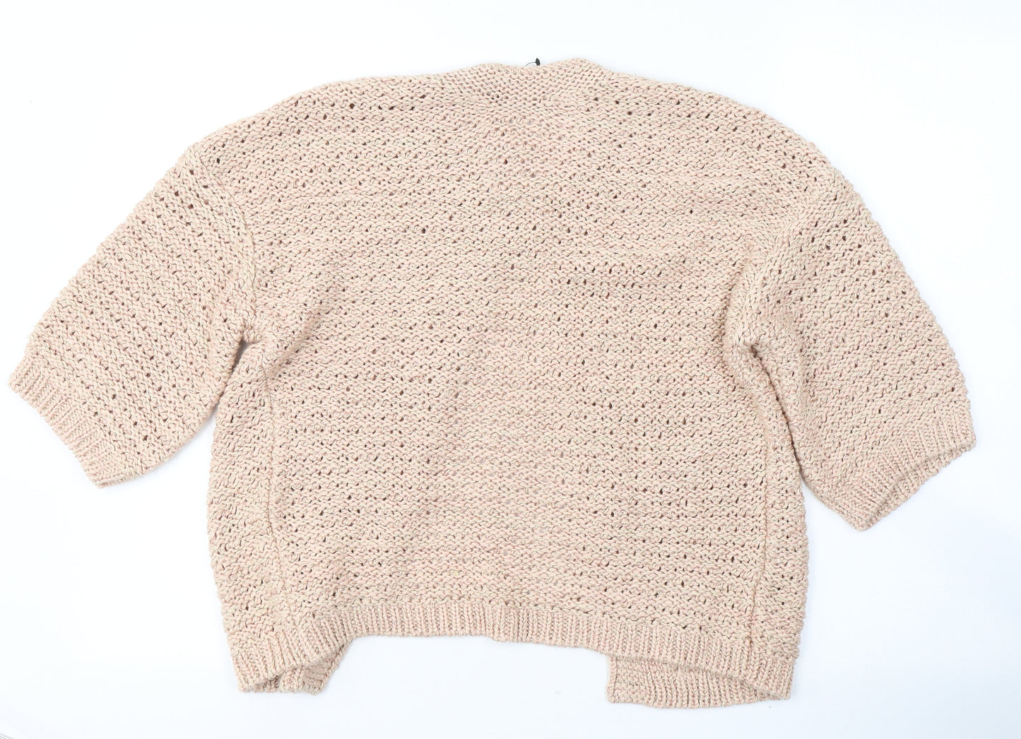 George Womens Pink Round Neck  Acrylic Cape Jumper Size 10