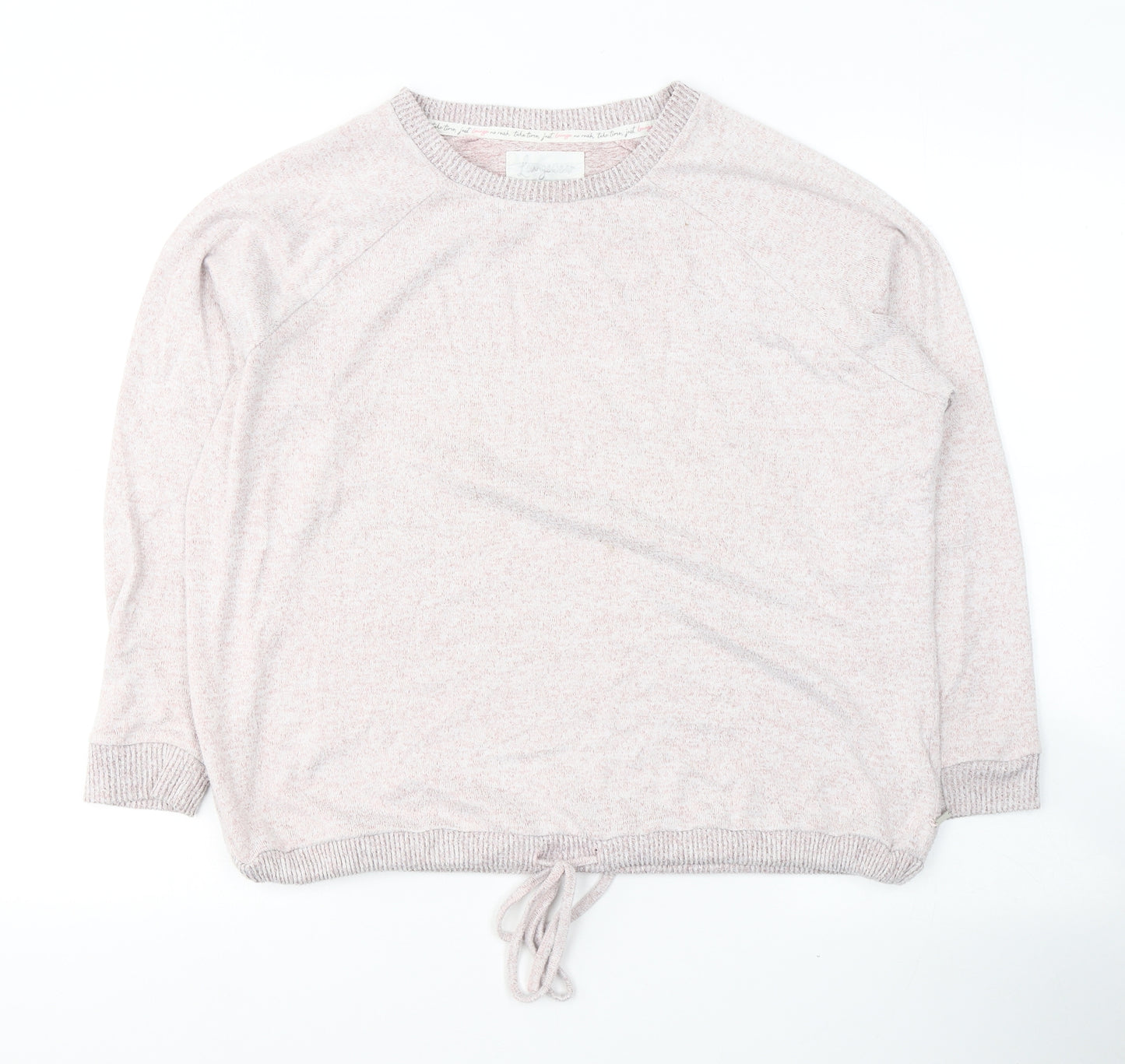 TU Womens Pink Round Neck  Polyester Pullover Jumper Size 16