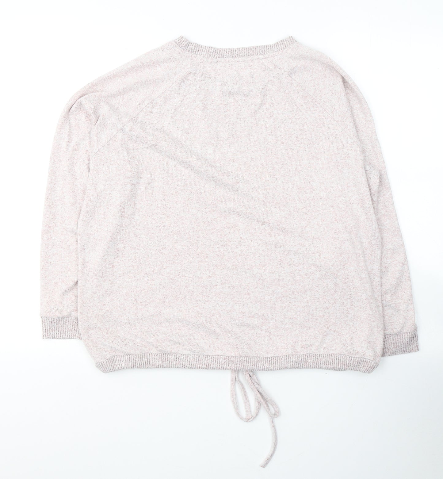 TU Womens Pink Round Neck  Polyester Pullover Jumper Size 16