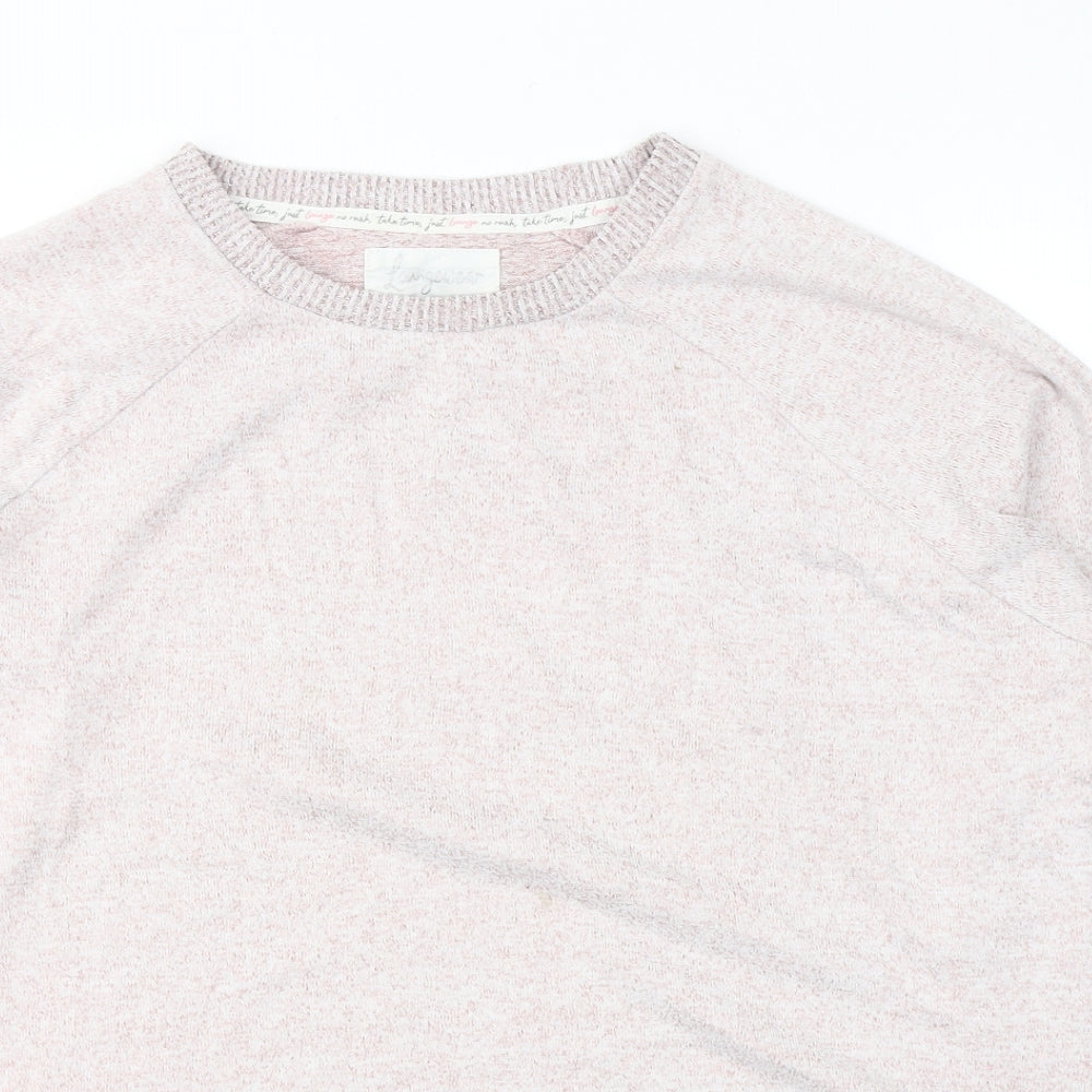 TU Womens Pink Round Neck  Polyester Pullover Jumper Size 16