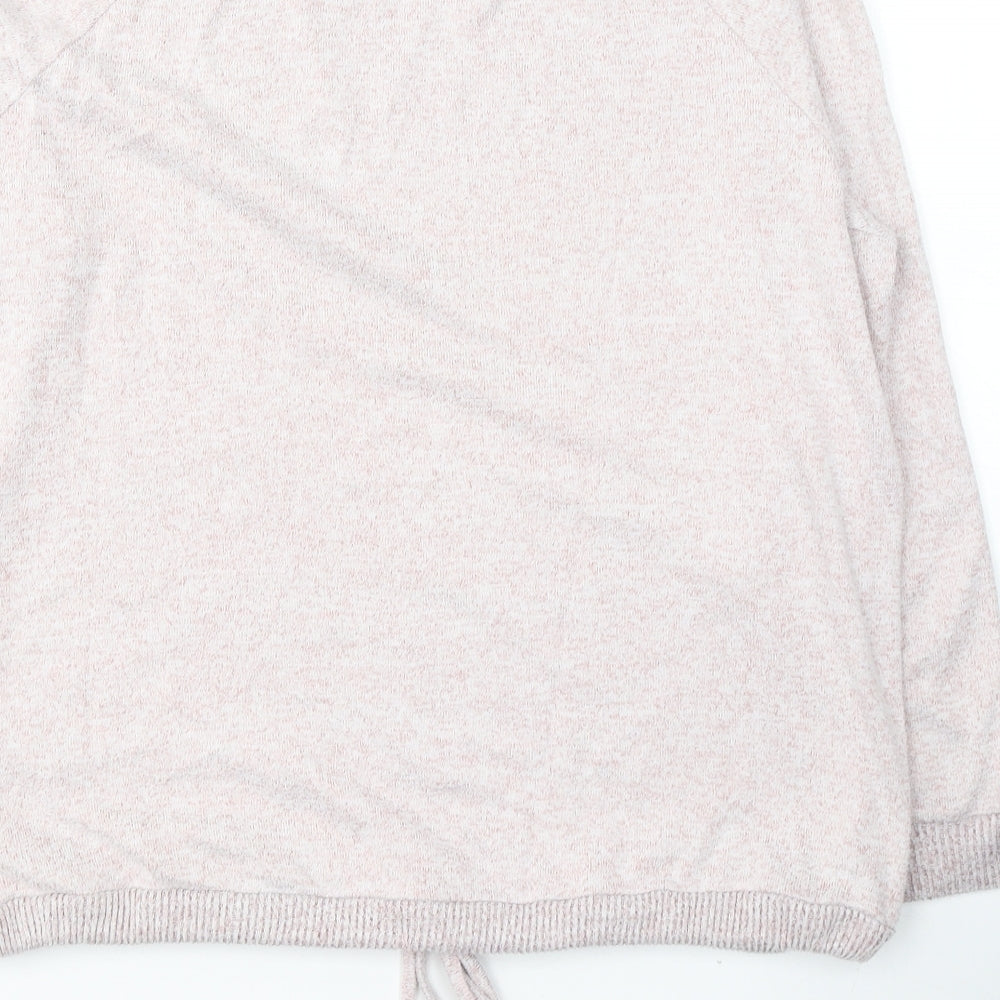 TU Womens Pink Round Neck  Polyester Pullover Jumper Size 16