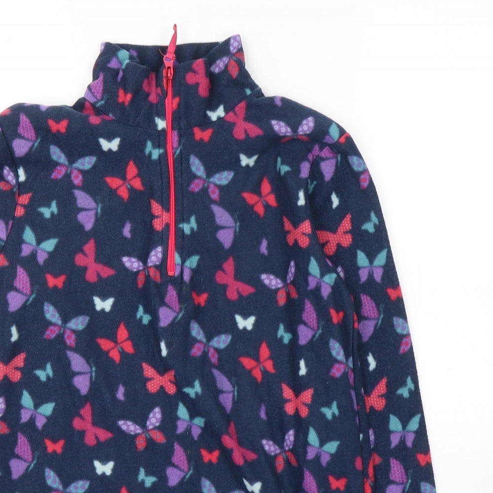 Mountain Warehouse Girls Blue Geometric Polyester Pullover Sweatshirt Size 11-12 Years  Pullover - Butterflies