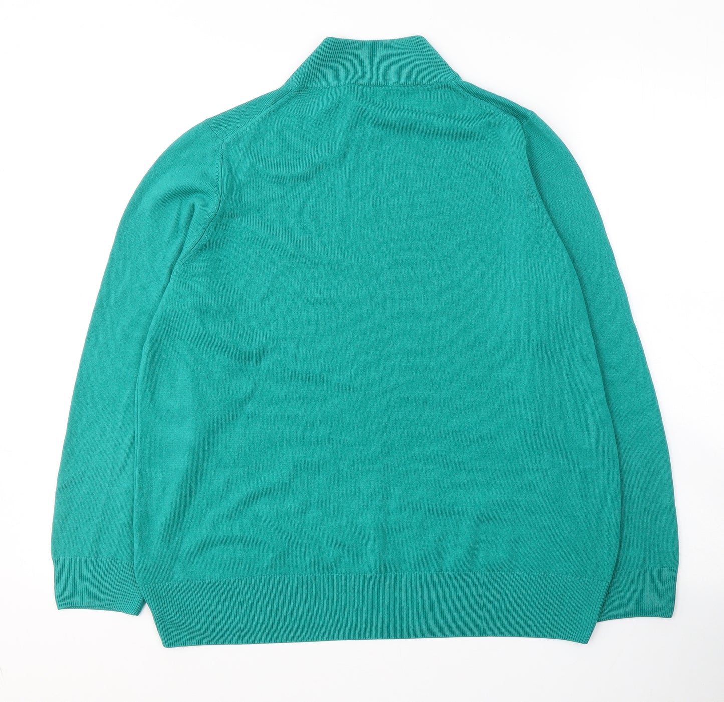 Marks and Spencer Womens Green Round Neck  Acrylic Pullover Jumper Size 18