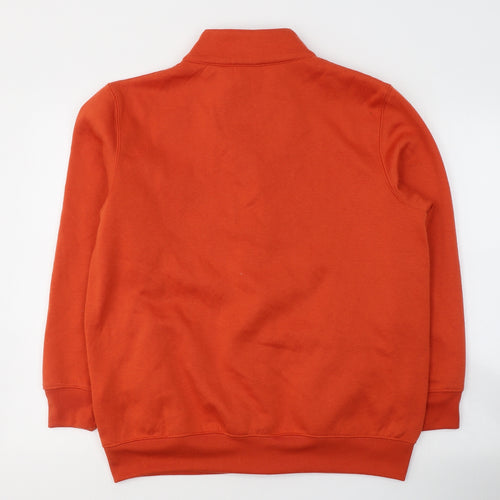 Damart Womens Orange Collared  Polyester Cardigan Jumper Size 14