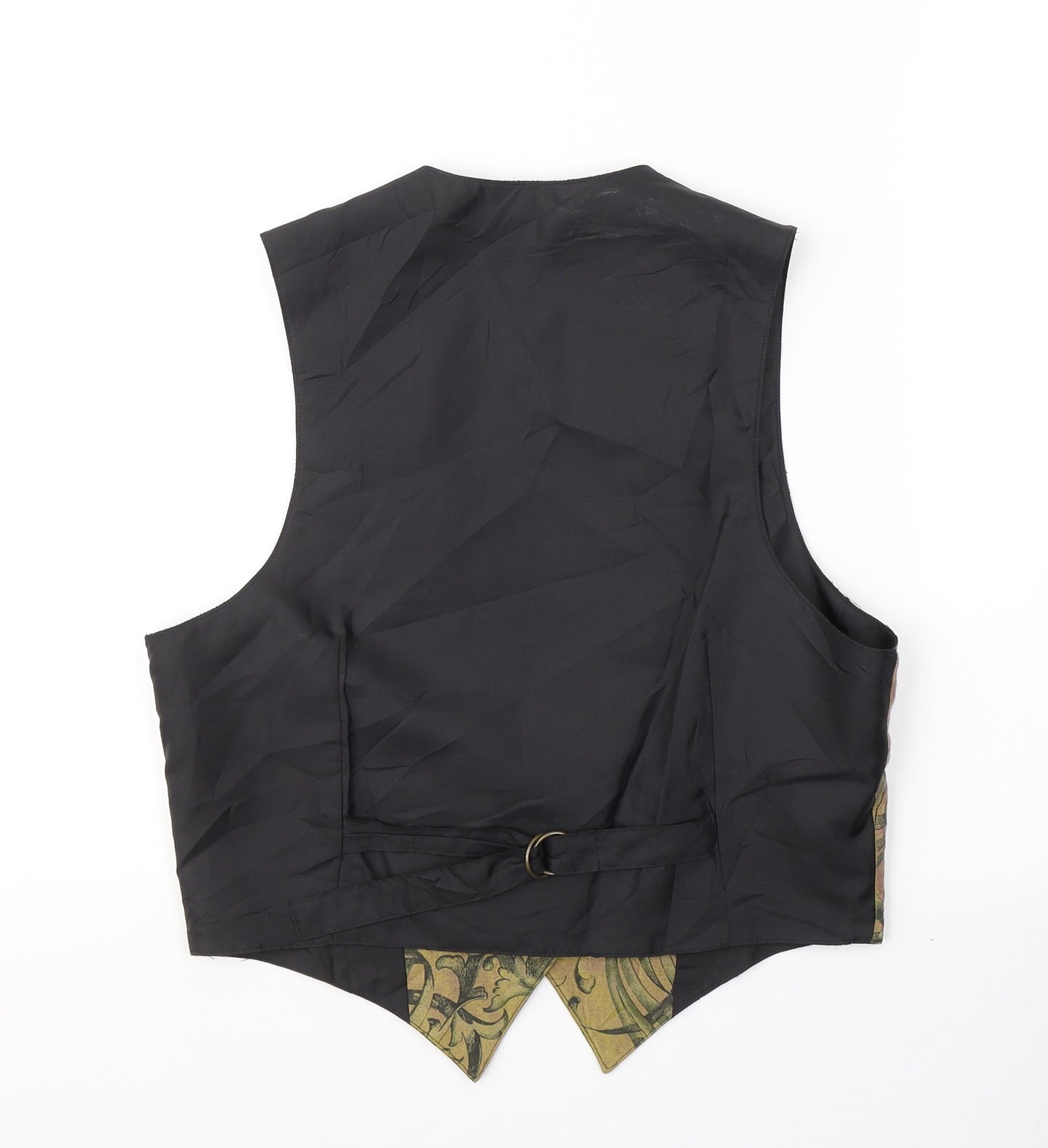 St.Micheal Womens Black  Acetate Jacket Suit Waistcoat Size 10