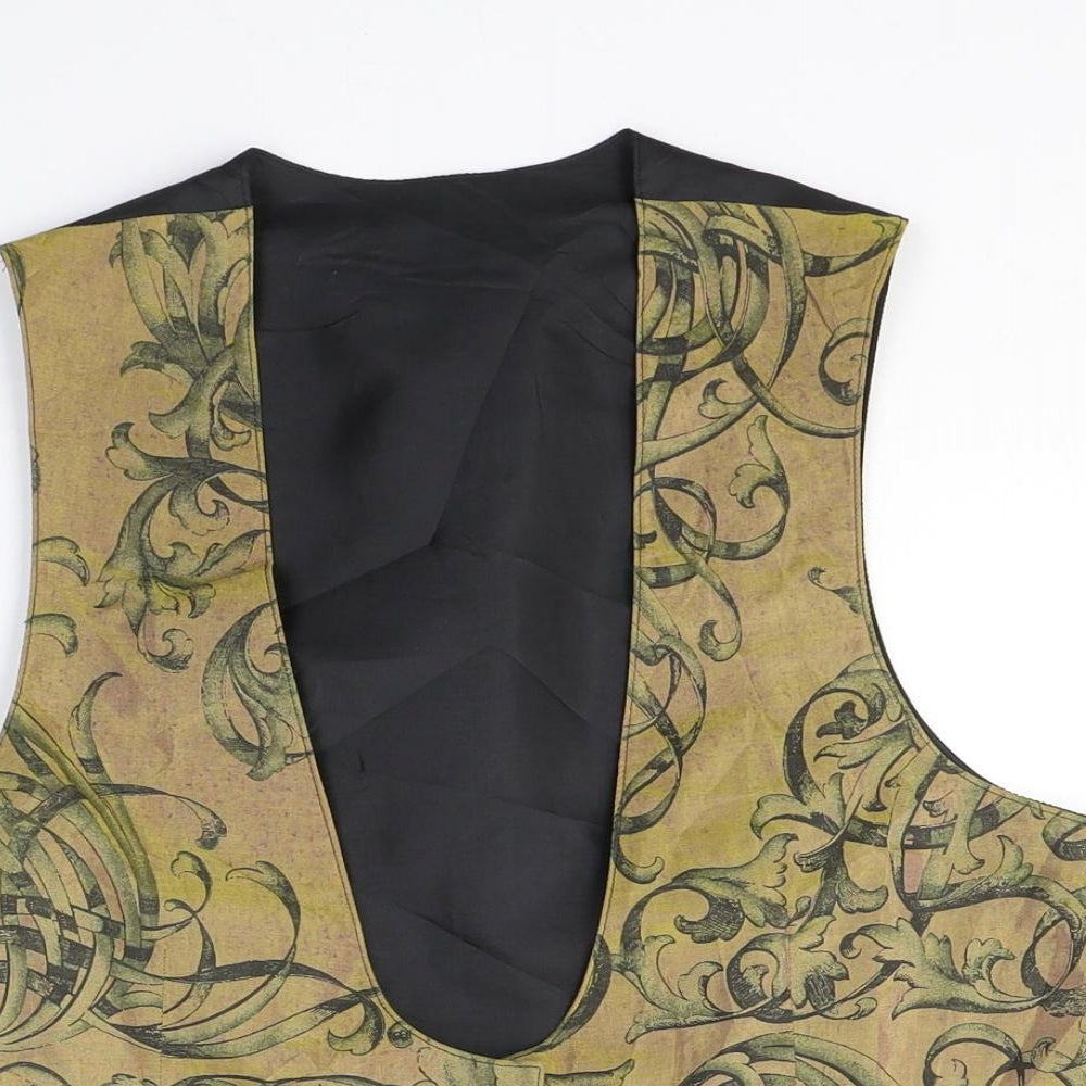 St.Micheal Womens Black  Acetate Jacket Suit Waistcoat Size 10