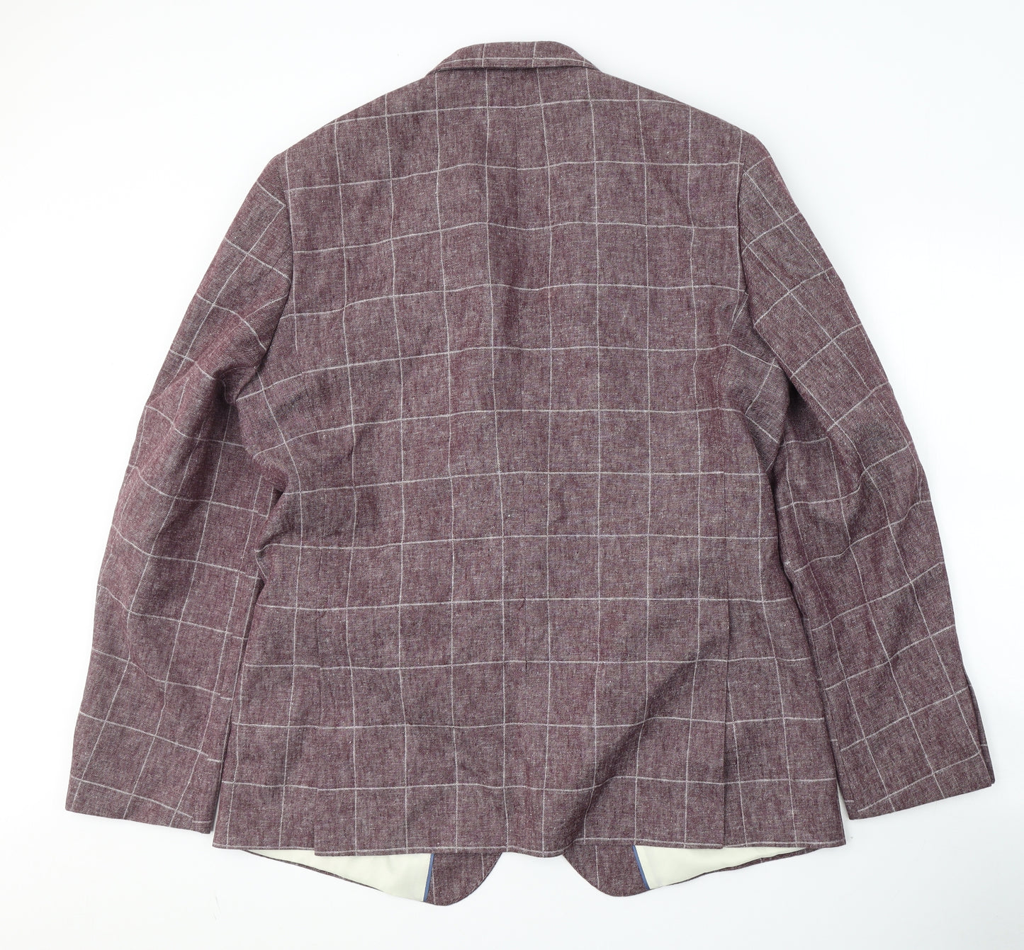 Marks and Spencer Mens Red  Linen Jacket Suit Jacket Size XL
