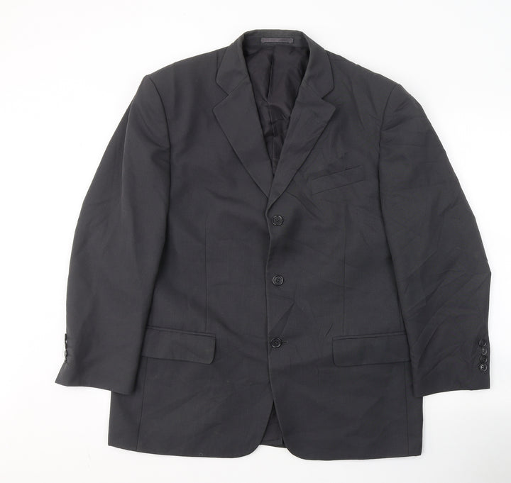 Knight & Asprey Mens Grey Polyester Jacket Suit Jacket Size L