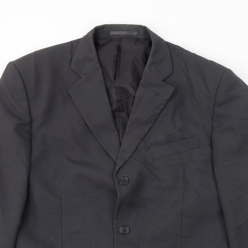 Knight & Asprey Mens Grey  Polyester Jacket Suit Jacket Size L