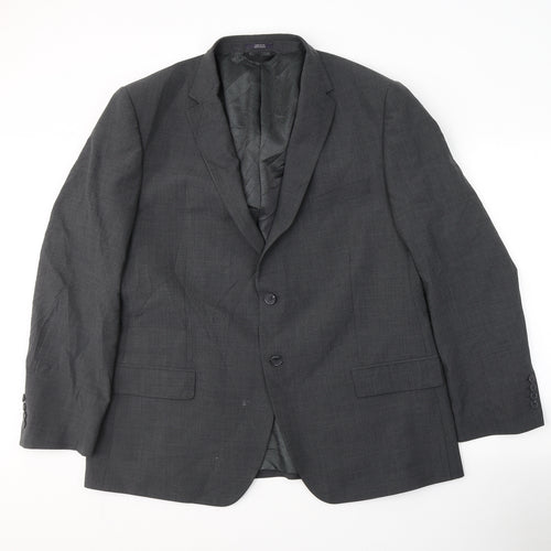 Marks and Spencer Mens Grey  Polyester Jacket Suit Jacket Size XL