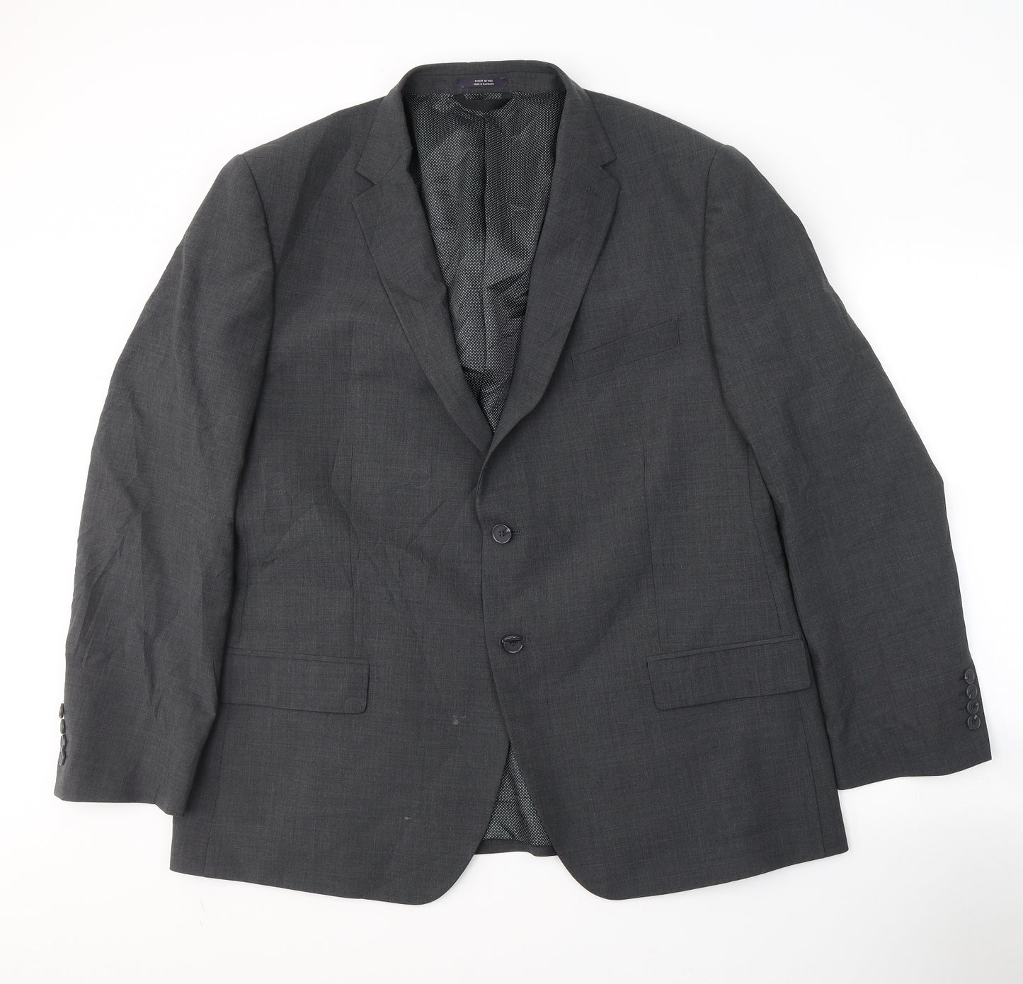 Marks and Spencer Mens Grey  Polyester Jacket Suit Jacket Size XL